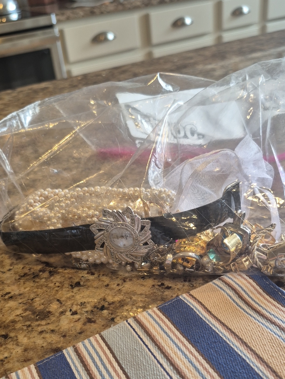 Mixed Costume Jewelry Lot with  A Watch